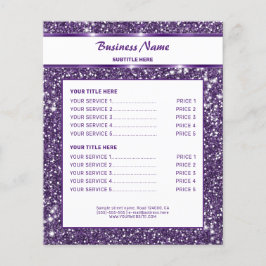Neppa Paarse Glitter Textuur Uiterlijk Met Aangepa Flyer