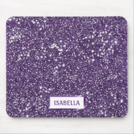 Neppa Paarse Glitter Textuur Uiterlijk Met Aangepa Muismat