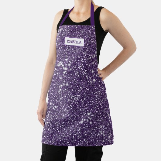 Neppa Paarse Glitter Textuur Uiterlijk Met Aangepa Schort (Insitu)