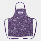 Neppa Paarse Glitter Textuur Uiterlijk Met Aangepa Schort (Voorkant)