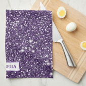 Neppa paarse glitter textuurlook met aangepaste na theedoek (Quarter Fold)