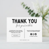 Neppaarse en zwarte glitters bedankkaartje (Staand voorkant)