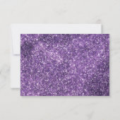 Neppaarse en zwarte glitters bedankkaartje (Achterkant)