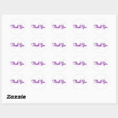 Neppaarse Folie Bedankt Monogram Ronde Sticker (Vel)