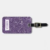 Neppaarse Glitter Textuur Uiterlijk Met Aangepaste Bagagelabel (Voorkant horizontaal)