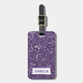 Neppaarse Glitter Textuur Uiterlijk Met Aangepaste Bagagelabel (Voorkant verticaal)