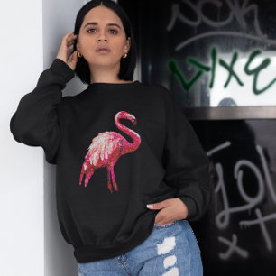 Nepparel Bedrukte Tropische Flamingo Vogel Trui