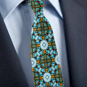 Nepparel Glas Gouden Blauwe Argyle Net Krawatte Stropdas