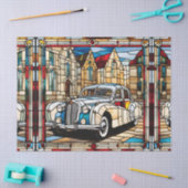 Nepparel Glas Oude Auto voor Decoupage  Tissuepapier (Craft)