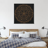 Nepparel Kralen Mandala Canvas Afdruk (Insitu (Slaapkamer))
