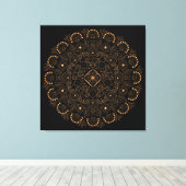Nepparel Kralen Mandala Canvas Afdruk (Insitu (Houten vloer))