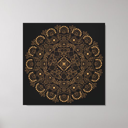 Nepparel Kralen Mandala Canvas Afdruk (Voorkant)