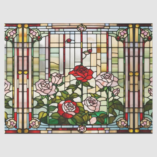 Nepparel Rozentuin voor Decoupage Ambacht Tissuepapier (Voorkant)