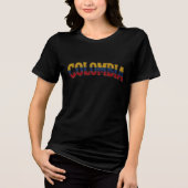 Neppatchwork Colombia Land trots trots Retro Tri-Blend Shirt (Voorkant)