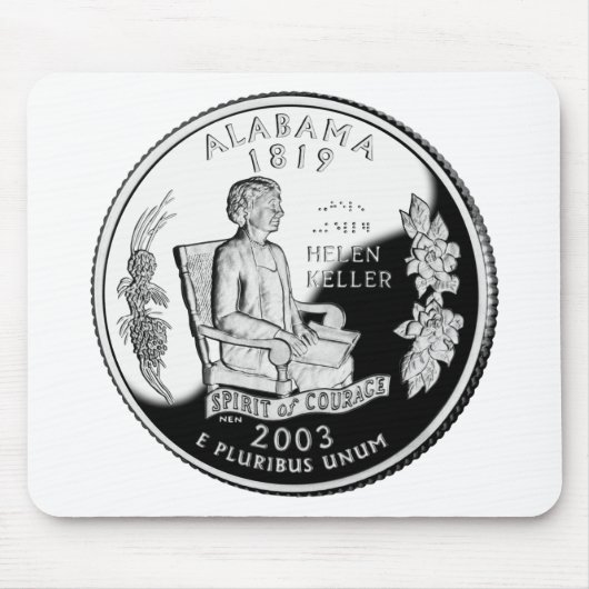 Neppe Alabama State Quarter Spirit of Courage Muismat (Voorkant)