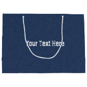 Neppe Blauw Jeans Ontwerp Cadeaubag met Aangepaste Groot Cadeauzakje (Achterkant)