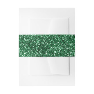 Neppe bosgroene glitters uitnodigingen wikkel