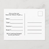 Neppe briefbord achterkant naar school avond ansic briefkaart (Achterkant)