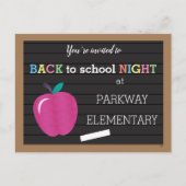 Neppe briefbord achterkant naar school avond ansic briefkaart (Voorkant)