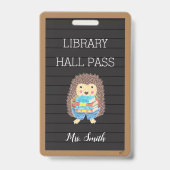 Neppe briefbord egel bibliotheek pas badge (Voorzijde)