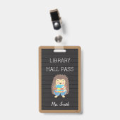 Neppe briefbord egel bibliotheek pas badge (Voorzijde met clip)