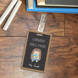 Neppe briefbord egel bibliotheek pas badge