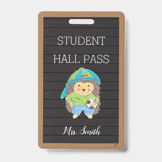 Neppe briefbord jongetje student gangpas badge (Voorzijde)