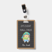 Neppe briefbord jongetje student gangpas badge (Voorzijde met clip)