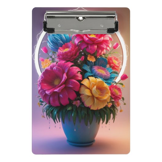 Neppe doekprint met canvas afgewerkt mini klembord (Voorkant)