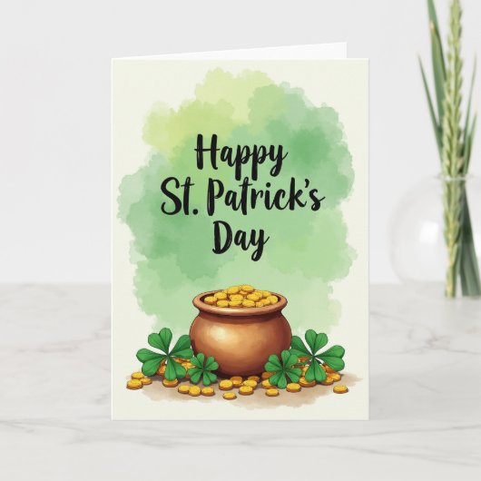Neppe gouden munten Gelukkig St. Patrick Kaart (Voorkant)