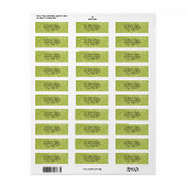 Neppe Groene Glitters - Retouradreslabels Etiket (Full Sheet)