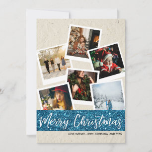 Neppe Kraft & Glitter Multi Foto Prettig Kerstfees