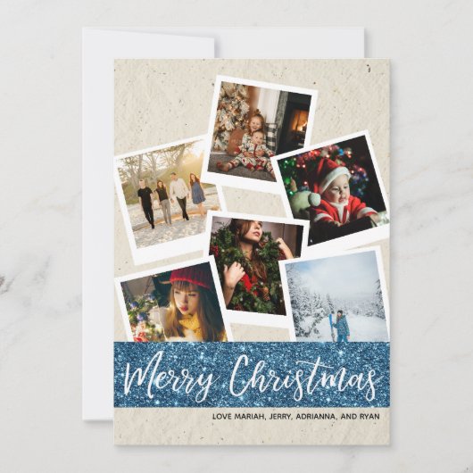 Neppe Kraft & Glitter Multi Foto Prettig Kerstfees (Voorkant)