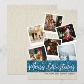 Neppe Kraft & Glitter Multi Foto Prettig Kerstfees (Voorkant / Achterkant)