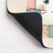 Neppe Lapwork Pastel Cottage Kitty Gezicht Muismat (Hoek)