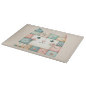 Neppe Lapwork Pastel Cottage Kitty Gezicht Snijplank (Hoek)