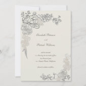 Neppeelmozaïek Pioen Calligrafie Formele Trouwfees Save The Date (Voorkant)