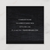 Neppelen fluweel zwart | QR-code sjabloon Vierkante Visitekaartje (Achterkant)