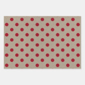 Nepperig kraftpapier met sterren, strepen en polka inpakpapier vel (Voorkant 3)