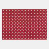 Nepperig kraftpapier met sterren, strepen en polka inpakpapier vel (Voorkant 3)