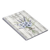 Nepphout Paarse Iris Bloem Notitieboek (Rechterzijde)