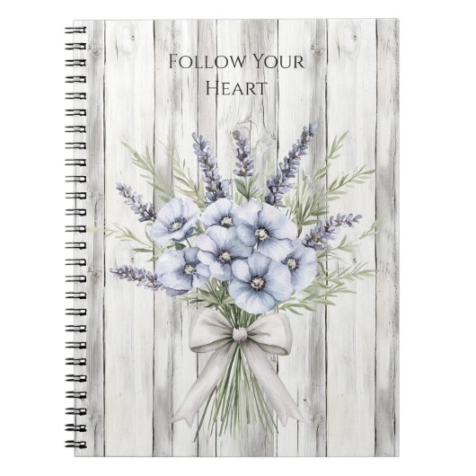 Nepphout Paarse Iris Bloem Notitieboek (Voorkant)