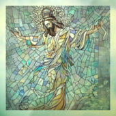 Neppige Gebroken Glas Jezus Raamsticker (Vel 3)