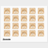 Neppige Gouden Agaat 21e Verjaardag Vierkante Sticker (Vel)