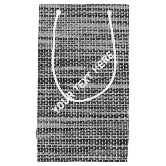 Neppige grijze stoffen cadeautas met aangepaste te (Voorkant)