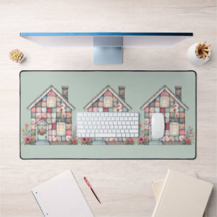 Neppige Patchwork Cottagecore Bloemige Huis Bureaumat