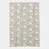 Neppige Patchwork Pastel Kitty Cottage Theedoek (Verticaal)