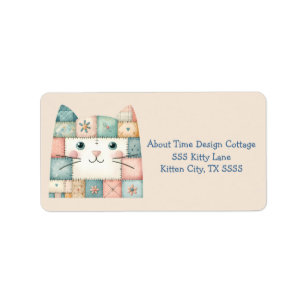 Neppige Patchwork Pastelkleurige Cottage Kitty Gez Etiket