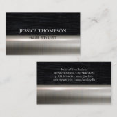 Neppige zwarte veloursprint | Metaal Visitekaartje (Voorkant / Achterkant)