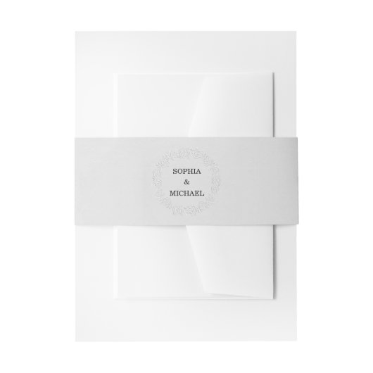 Neppregouden Witte Rozen Bruiloft Uitnodigingen Wikkel (Voorkant Voorbeeld)